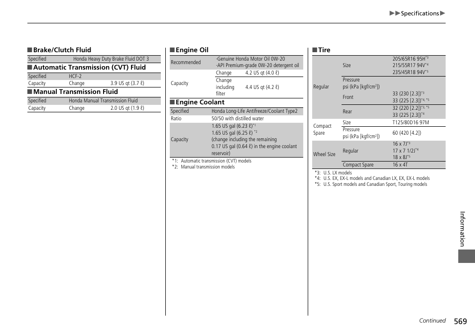 HONDA 1984 Accord Sedan - Owner's Manual User Manual | Page 570 / 593