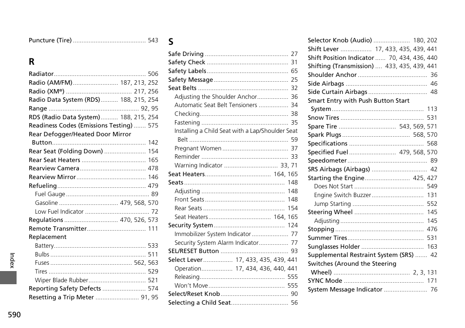 HONDA 1984 Accord Sedan - Owner's Manual User Manual | Page 591 / 593