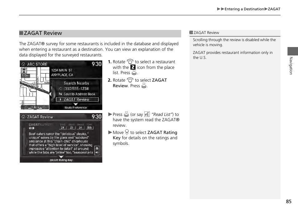 HONDA 2014 Accord Hybrid - Navigation Manual User Manual | Page 86 / 152