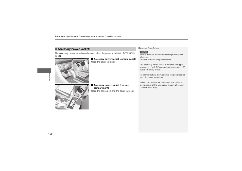 HONDA 2014 Accord Hybrid - Owner's Manual User Manual | Page 162 / 561