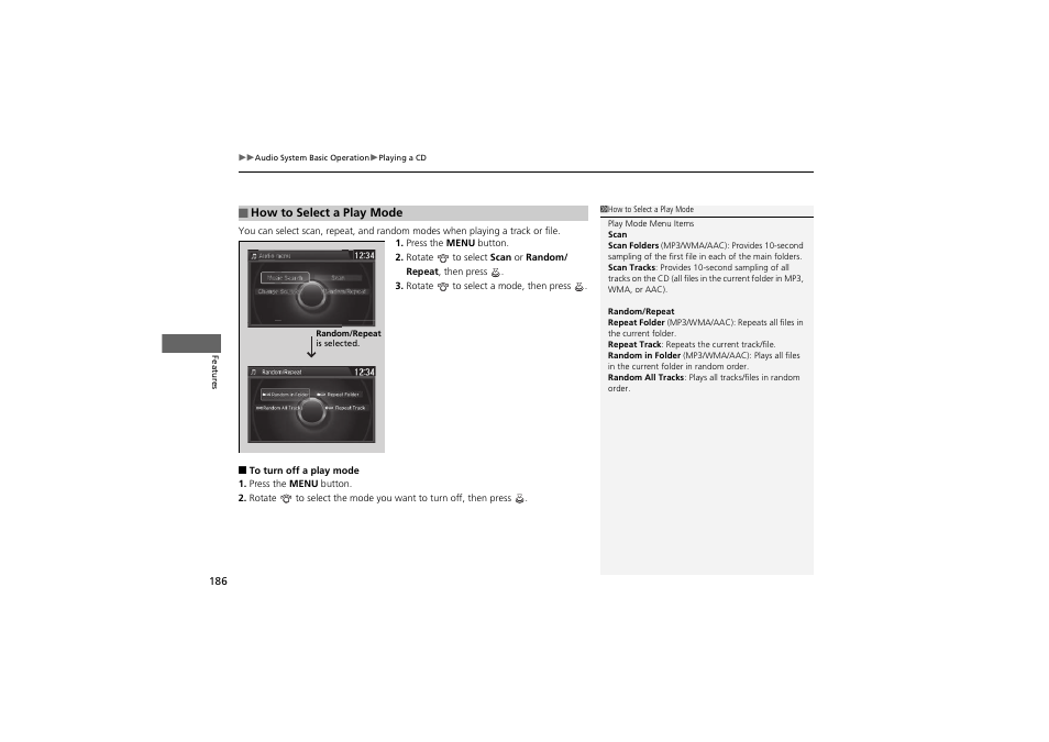 HONDA 2014 Accord Hybrid - Owner's Manual User Manual | Page 188 / 561
