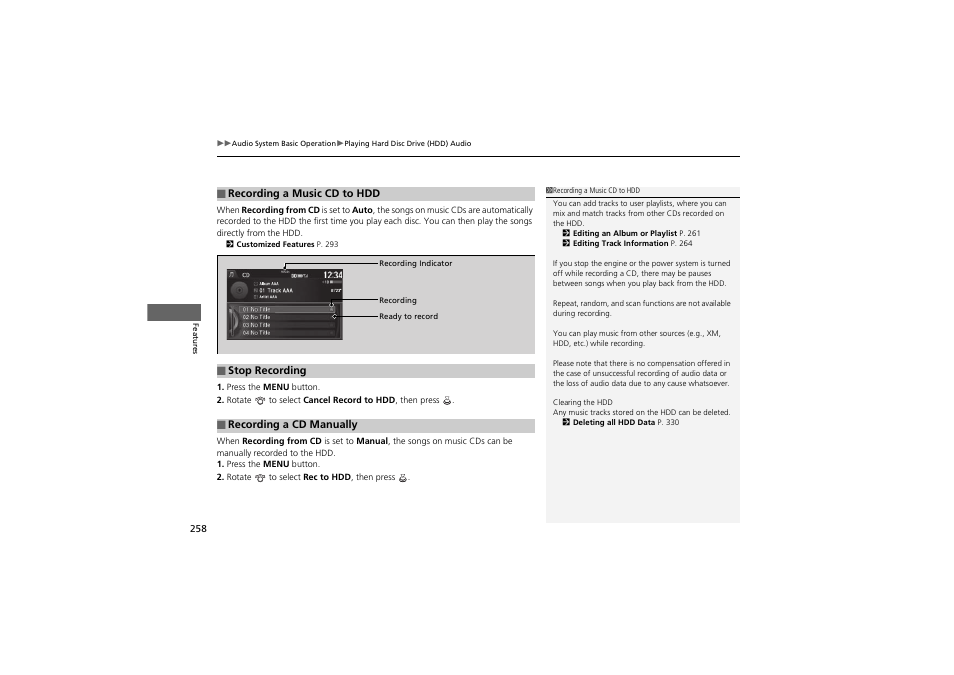 HONDA 2014 Accord Hybrid - Owner's Manual User Manual | Page 260 / 561