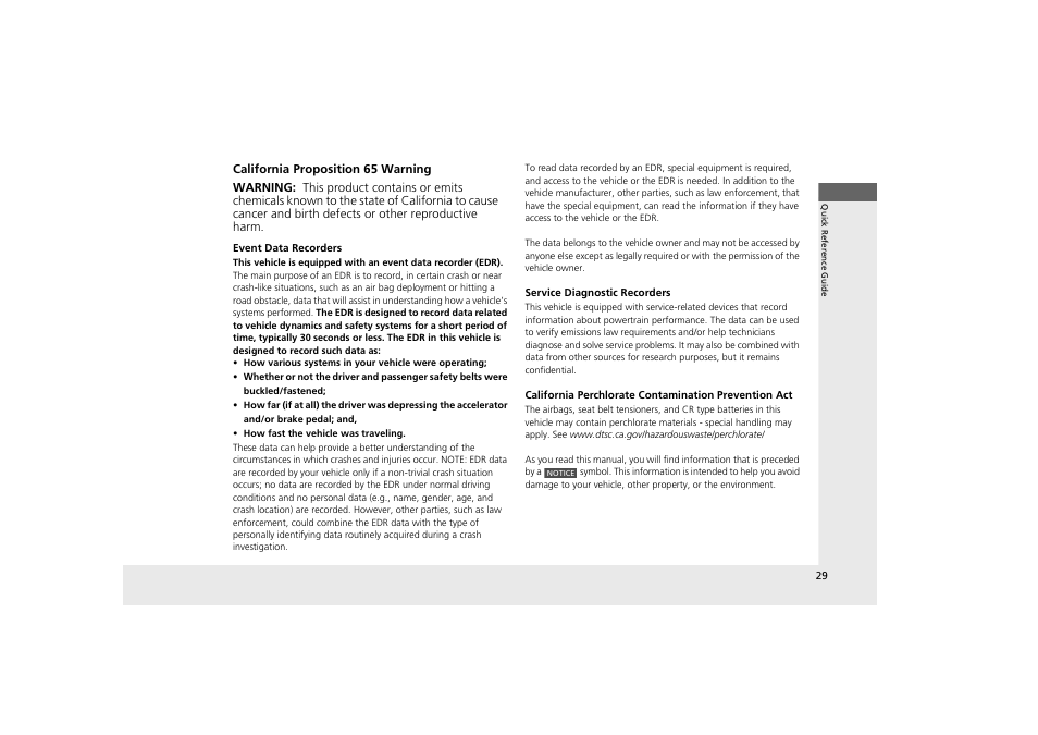 HONDA 2014 Accord Hybrid - Owner's Manual User Manual | Page 31 / 561