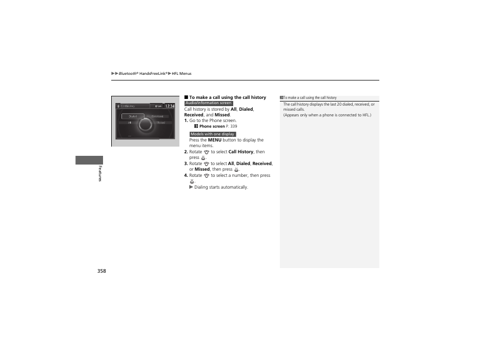 HONDA 2014 Accord Hybrid - Owner's Manual User Manual | Page 360 / 561