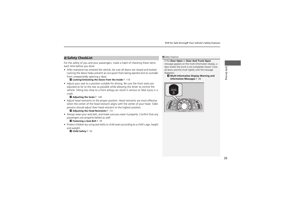 HONDA 2014 Accord Hybrid - Owner's Manual User Manual | Page 37 / 561