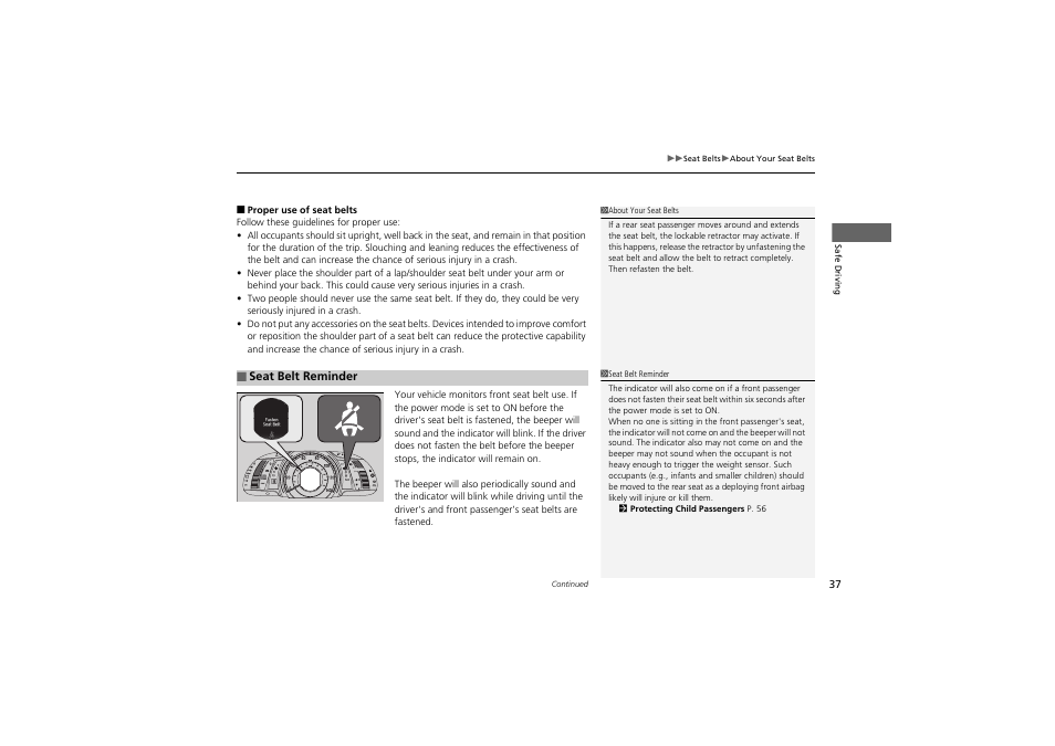HONDA 2014 Accord Hybrid - Owner's Manual User Manual | Page 39 / 561