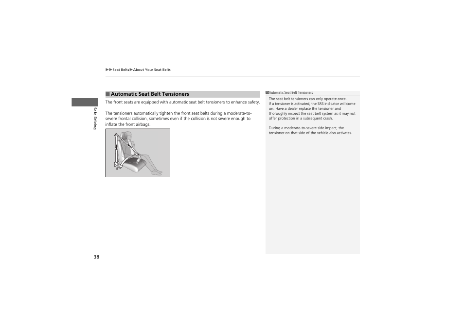 HONDA 2014 Accord Hybrid - Owner's Manual User Manual | Page 40 / 561