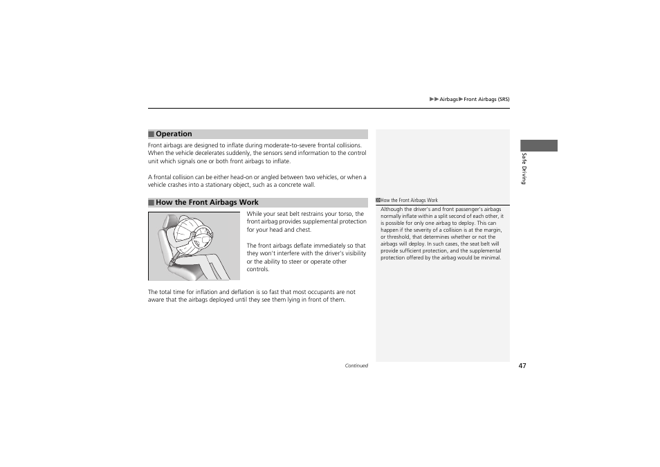 HONDA 2014 Accord Hybrid - Owner's Manual User Manual | Page 49 / 561