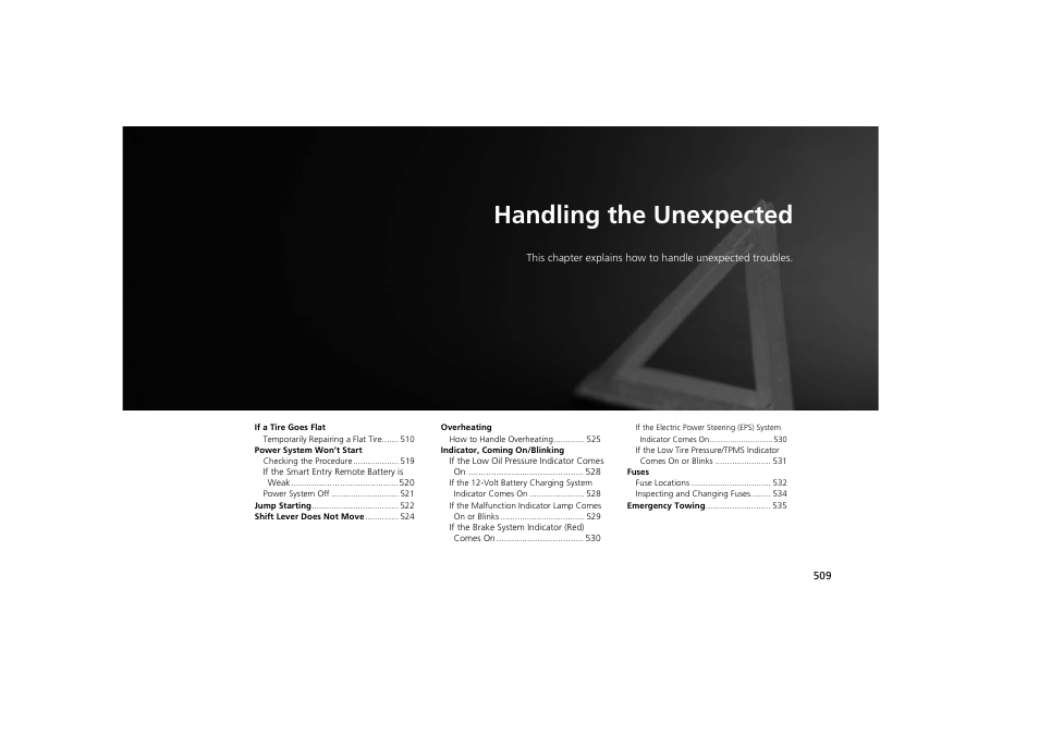 Handling the unexpected | HONDA 2014 Accord Hybrid - Owner's Manual User Manual | Page 511 / 561