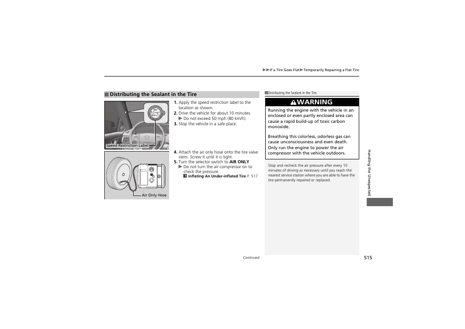 Warning | HONDA 2014 Accord Hybrid - Owner's Manual User Manual | Page 517 / 561