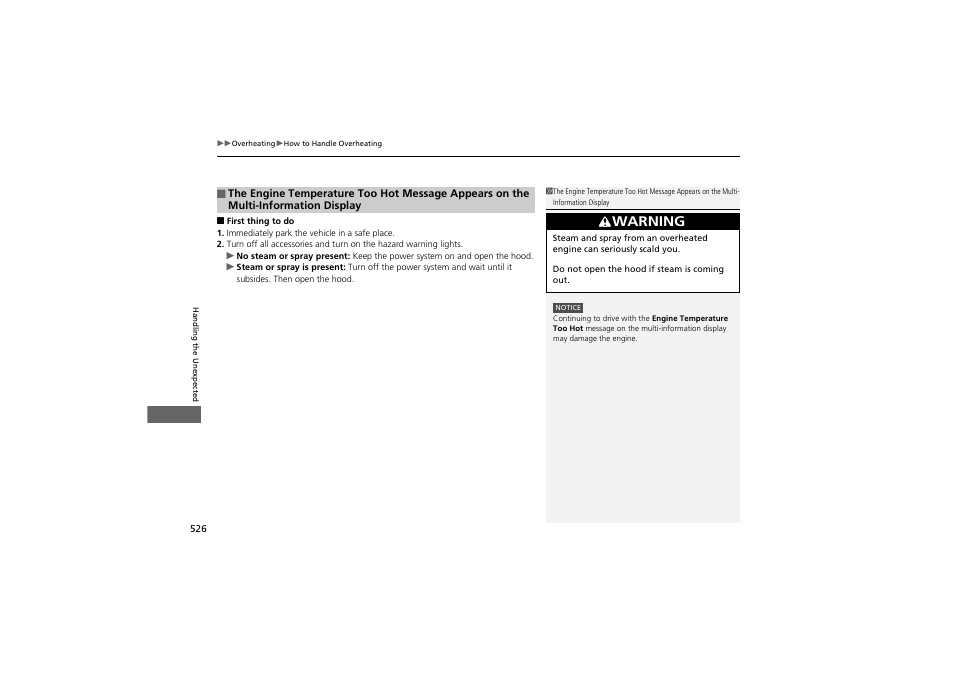 Warning | HONDA 2014 Accord Hybrid - Owner's Manual User Manual | Page 528 / 561