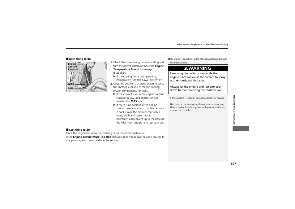 Warning | HONDA 2014 Accord Hybrid - Owner's Manual User Manual | Page 529 / 561