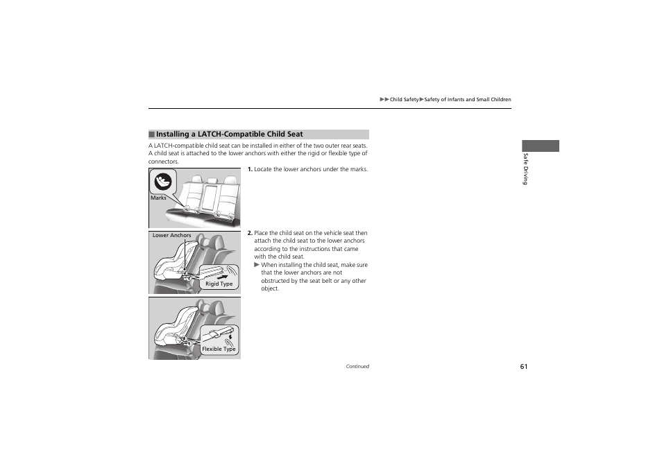 HONDA 2014 Accord Hybrid - Owner's Manual User Manual | Page 63 / 561