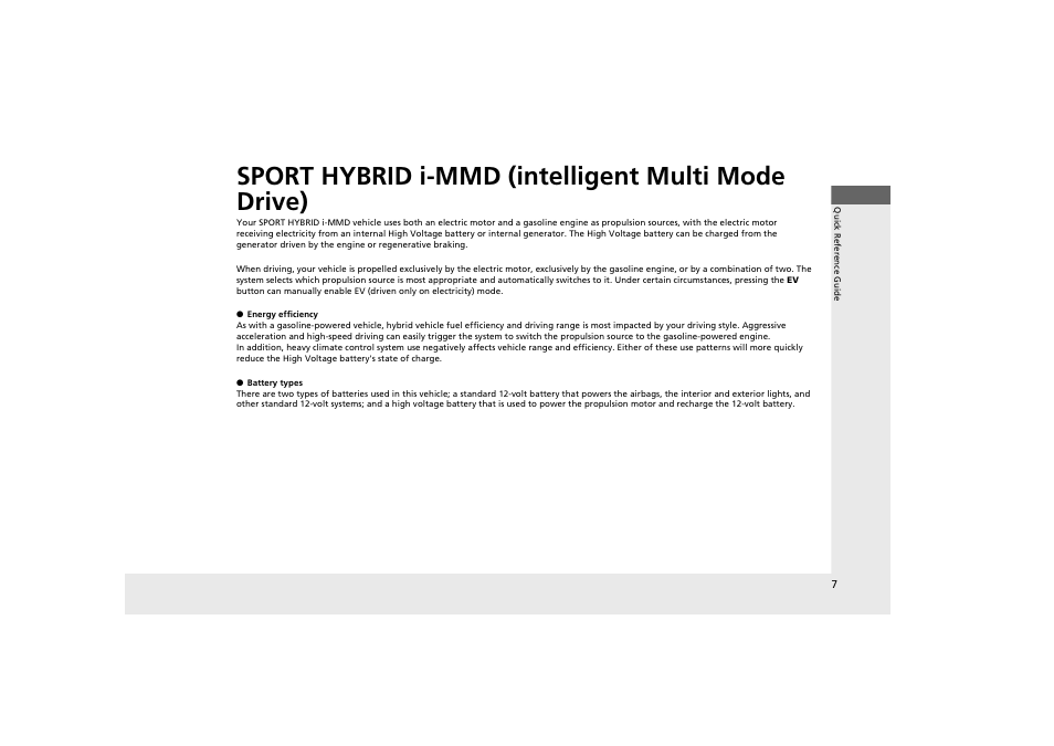 Sport hybrid i-mmd (intelligent multi mode drive) | HONDA 2014 Accord Hybrid - Owner's Manual User Manual | Page 9 / 561