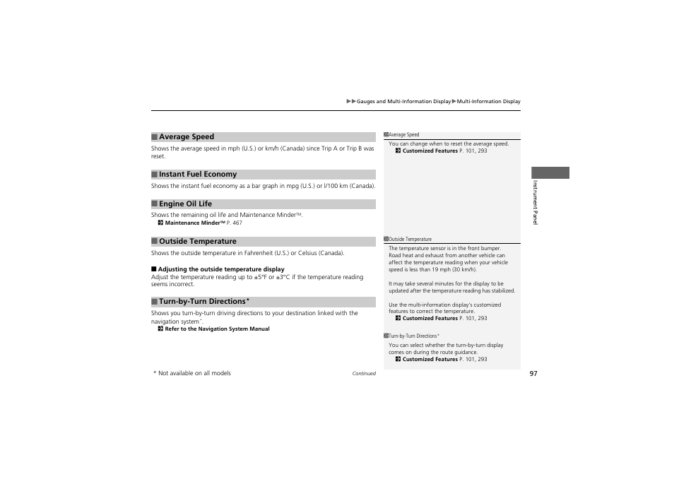 HONDA 2014 Accord Hybrid - Owner's Manual User Manual | Page 99 / 561