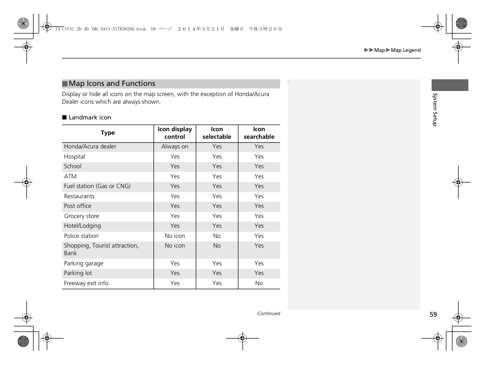 P59) | HONDA 1984 Civic - Navigation Manual User Manual | Page 60 / 253