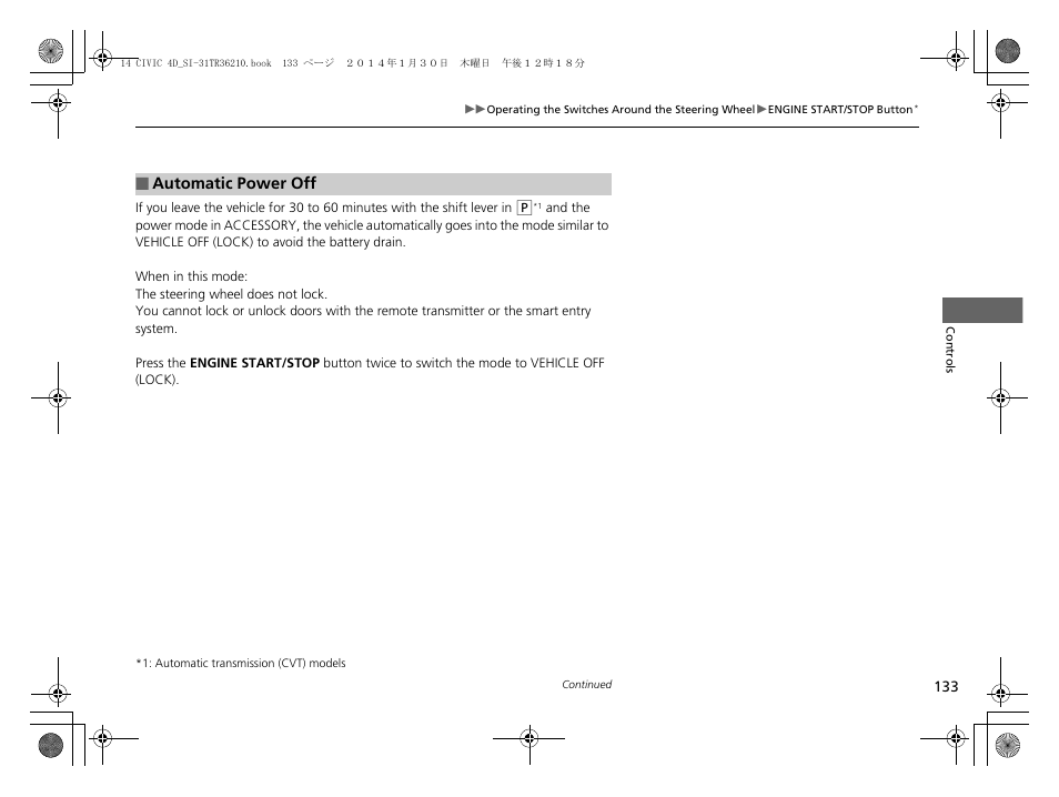 HONDA 1984 Civic Sedan - Owner's Manual User Manual | Page 134 / 469