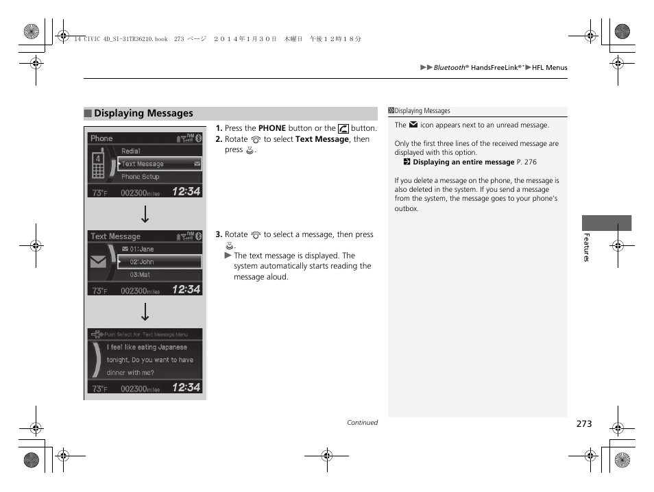 HONDA 1984 Civic Sedan - Owner's Manual User Manual | Page 274 / 469