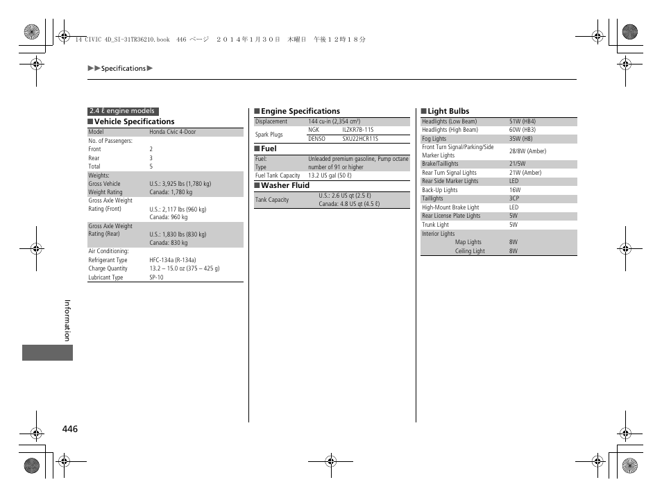 HONDA 1984 Civic Sedan - Owner's Manual User Manual | Page 447 / 469