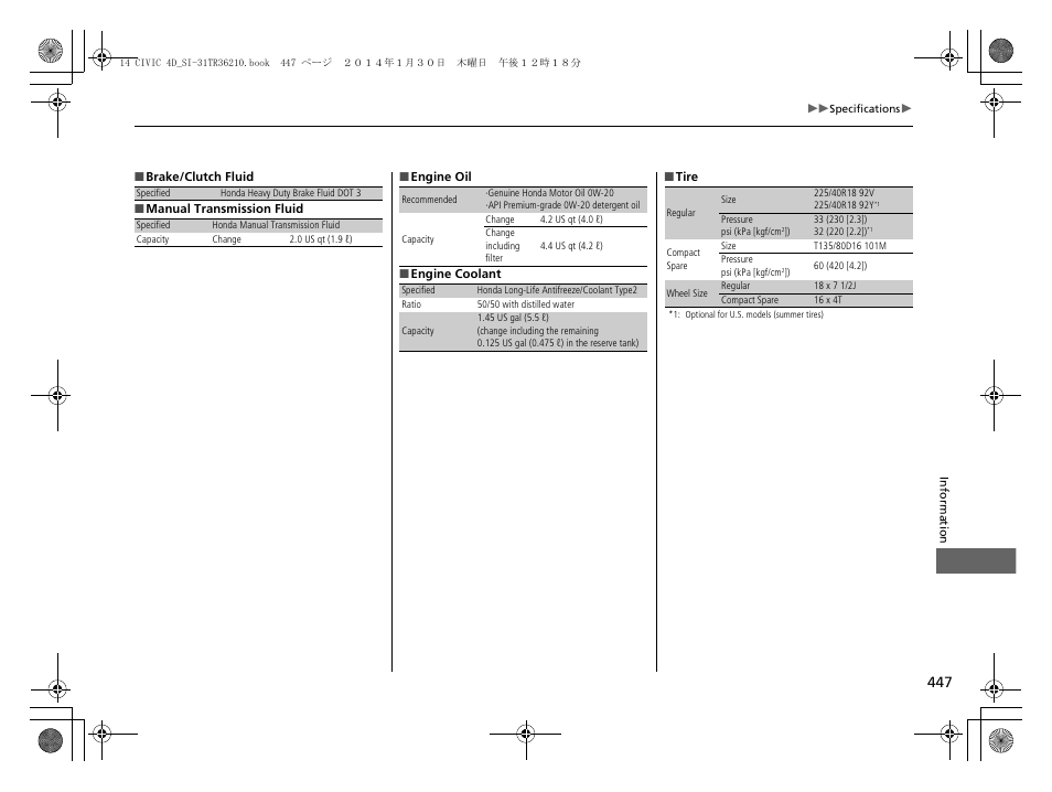 HONDA 1984 Civic Sedan - Owner's Manual User Manual | Page 448 / 469