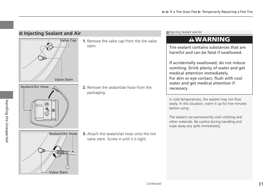 Warning | HONDA 1984 Civic CNG - Owner's Manual User Manual | Page 32 / 46