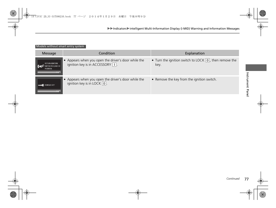 HONDA 1984 Civic Coupe - Owner's Manual User Manual | Page 78 / 441