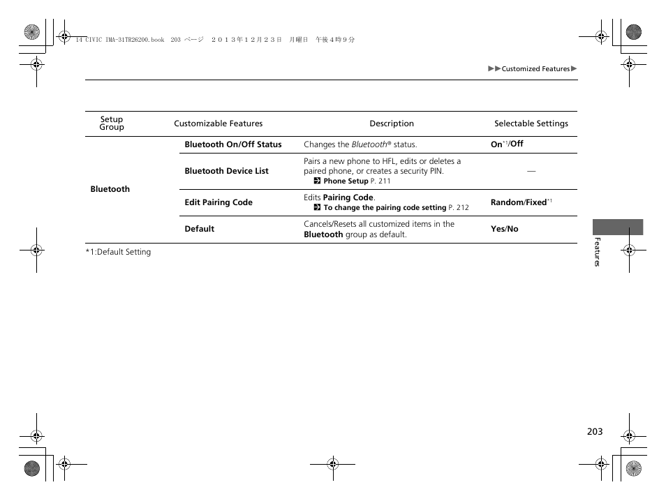 HONDA 2014 Civic Hybrid - Owner's Manual User Manual | Page 204 / 377