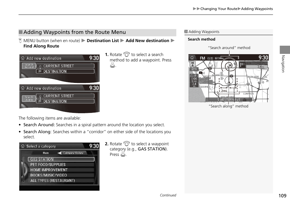 HONDA 2014 Crosstour - Navigation Manual User Manual | Page 111 / 153