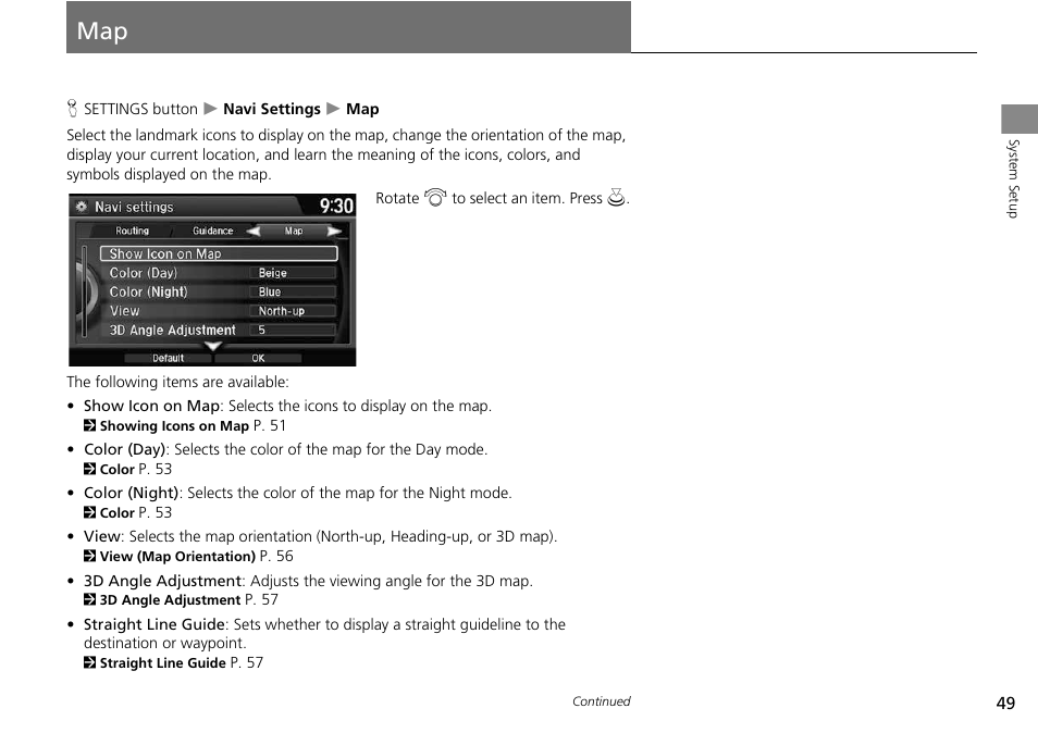 Map 49 | HONDA 2014 Crosstour - Navigation Manual User Manual | Page 51 / 153