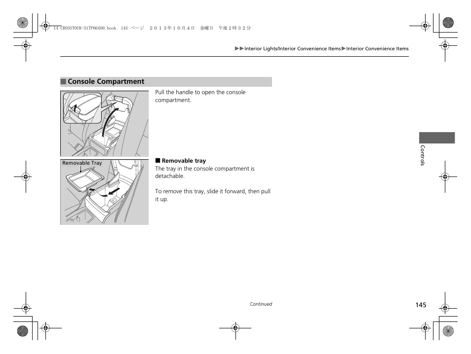 HONDA 2014 Crosstour - Owner's Manual User Manual | Page 146 / 573