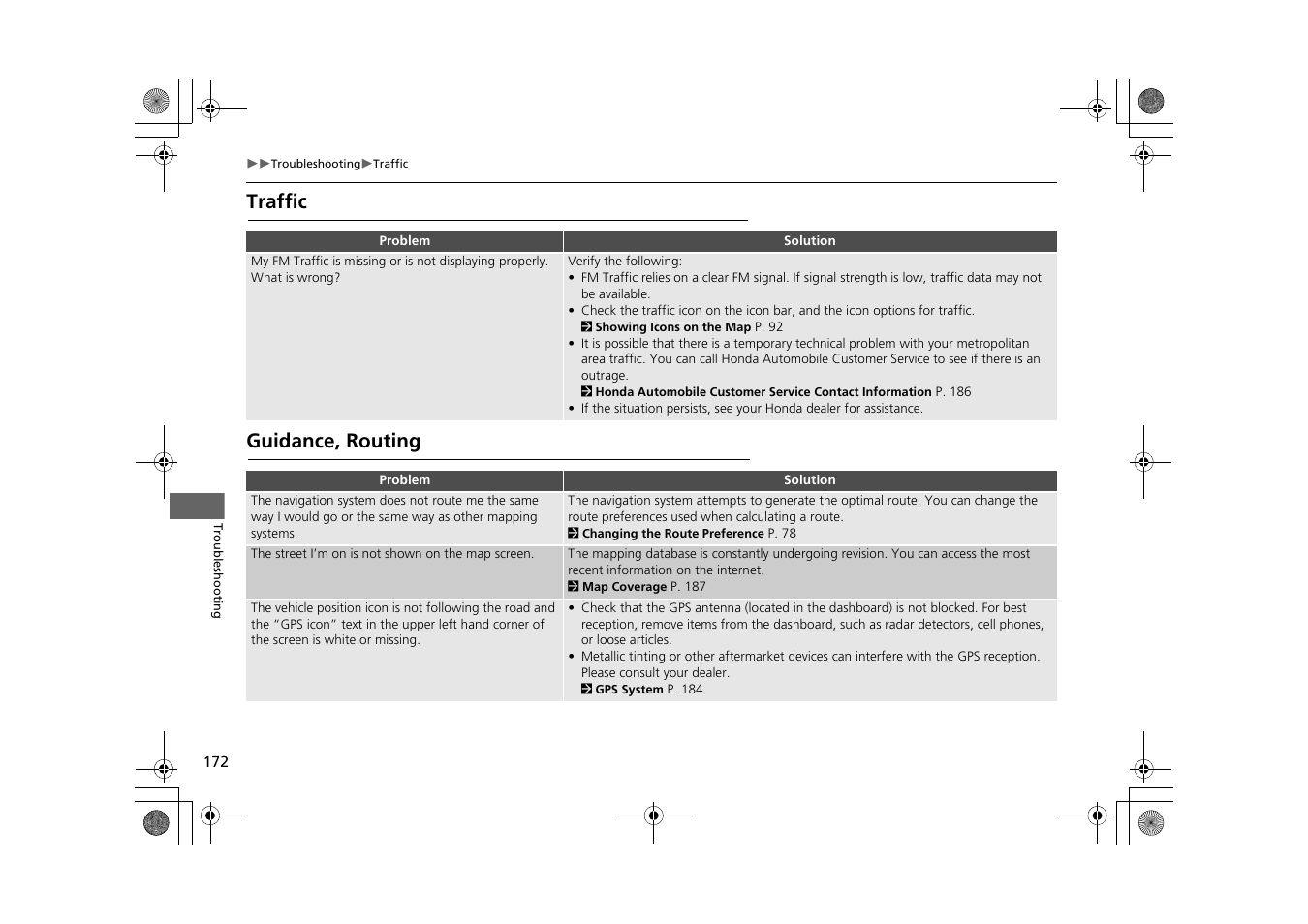 Traffic guidance, routing | HONDA 2014 CR-Z - Navigation Manual User Manual | Page 173 / 208