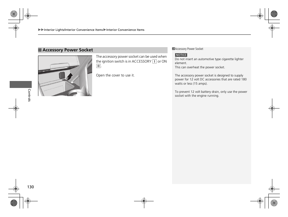 P 130) | HONDA 2014 CR-Z - Owner's Manual User Manual | Page 131 / 329