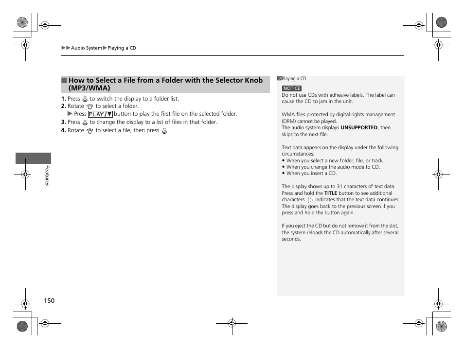 HONDA 2014 CR-Z - Owner's Manual User Manual | Page 151 / 329