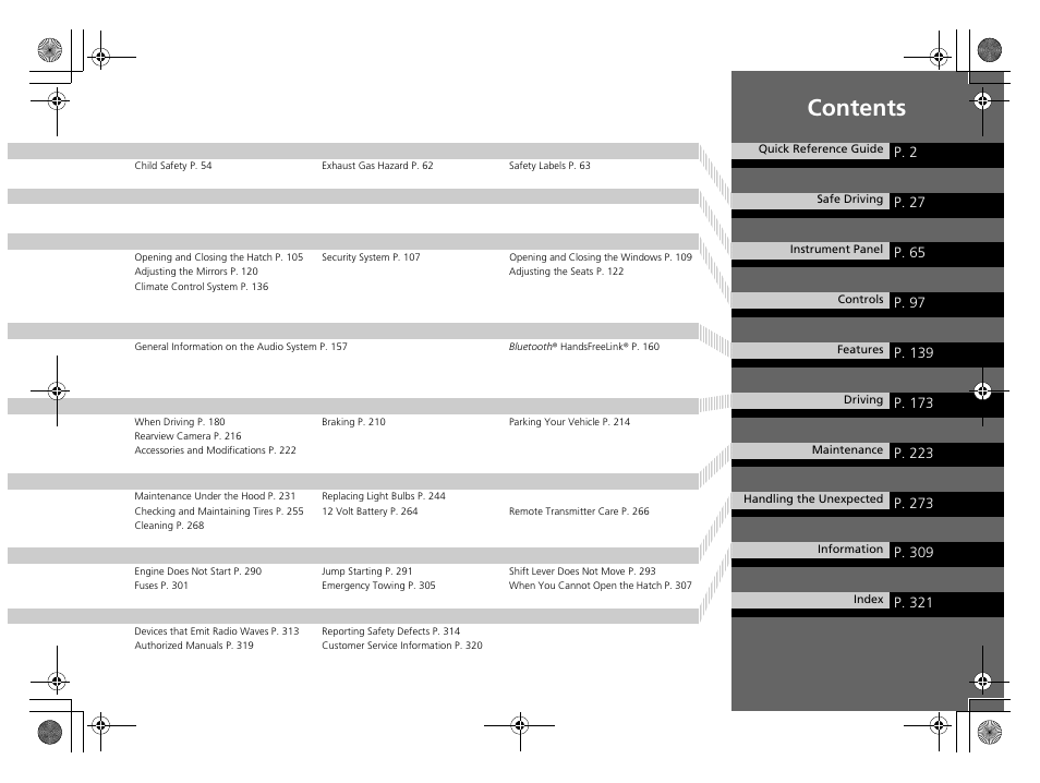 HONDA 2014 CR-Z - Owner's Manual User Manual | Page 2 / 329