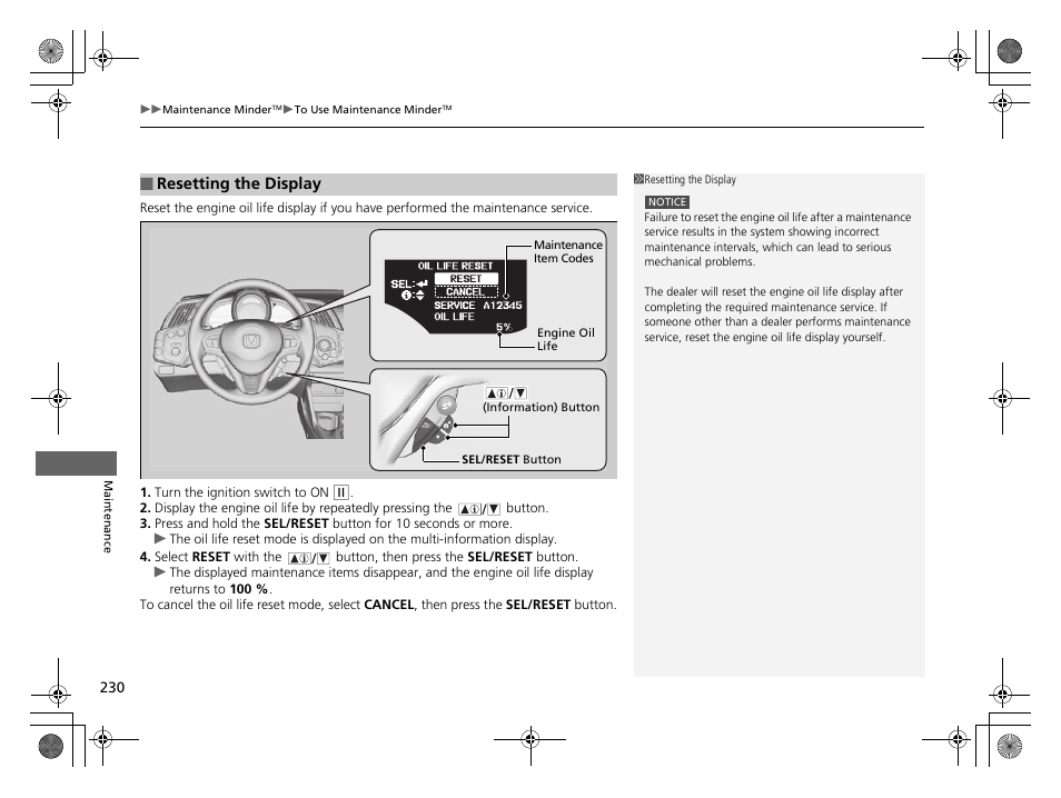 HONDA 2014 CR-Z - Owner's Manual User Manual | Page 231 / 329