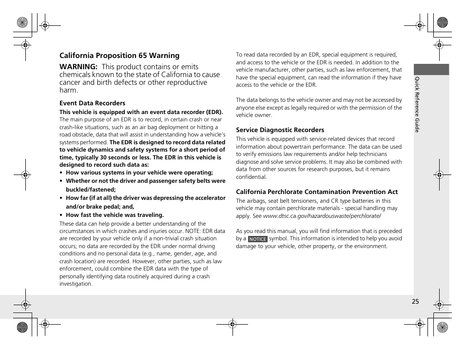HONDA 2014 CR-Z - Owner's Manual User Manual | Page 26 / 329