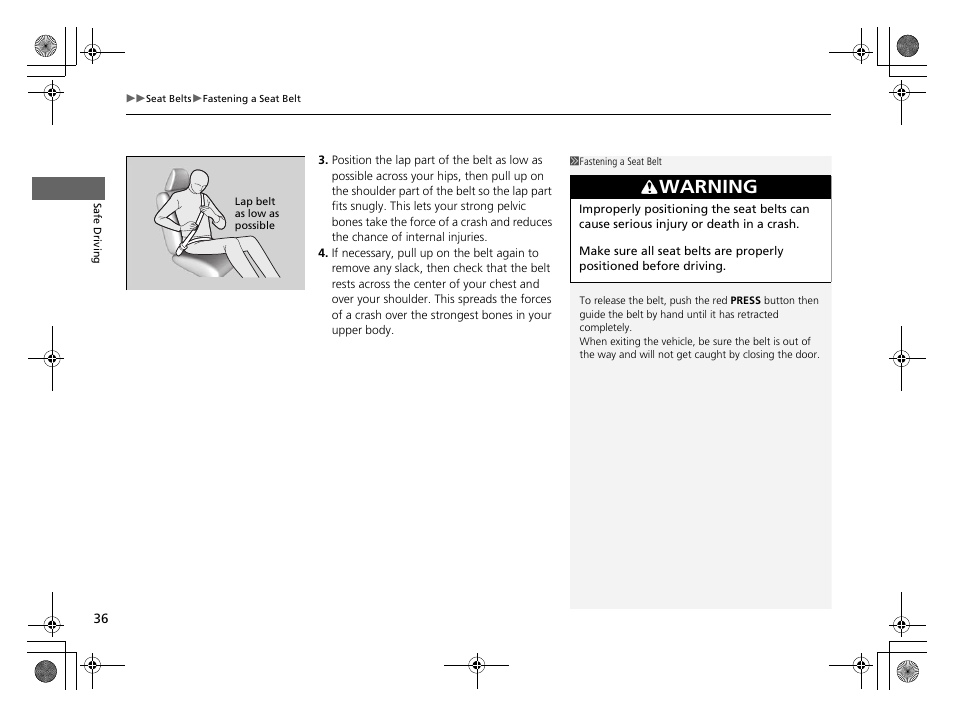 Warning | HONDA 2014 CR-Z - Owner's Manual User Manual | Page 37 / 329