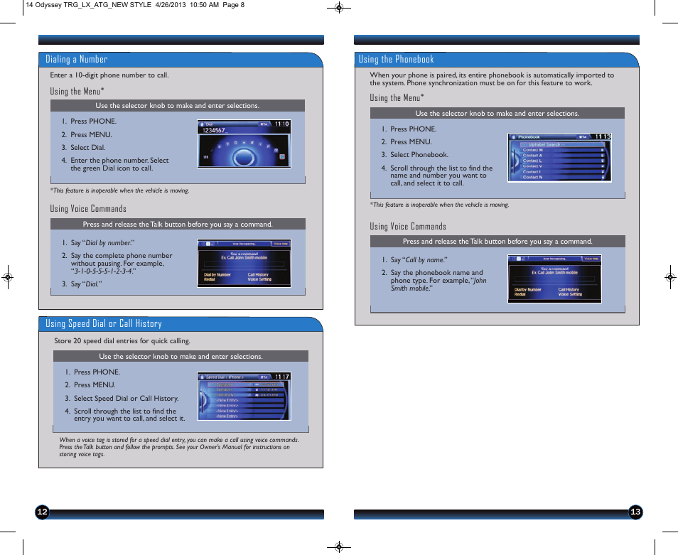 HONDA 2014 Odyssey (LX) - Technology Reference Guide User Manual | Page 8 / 12