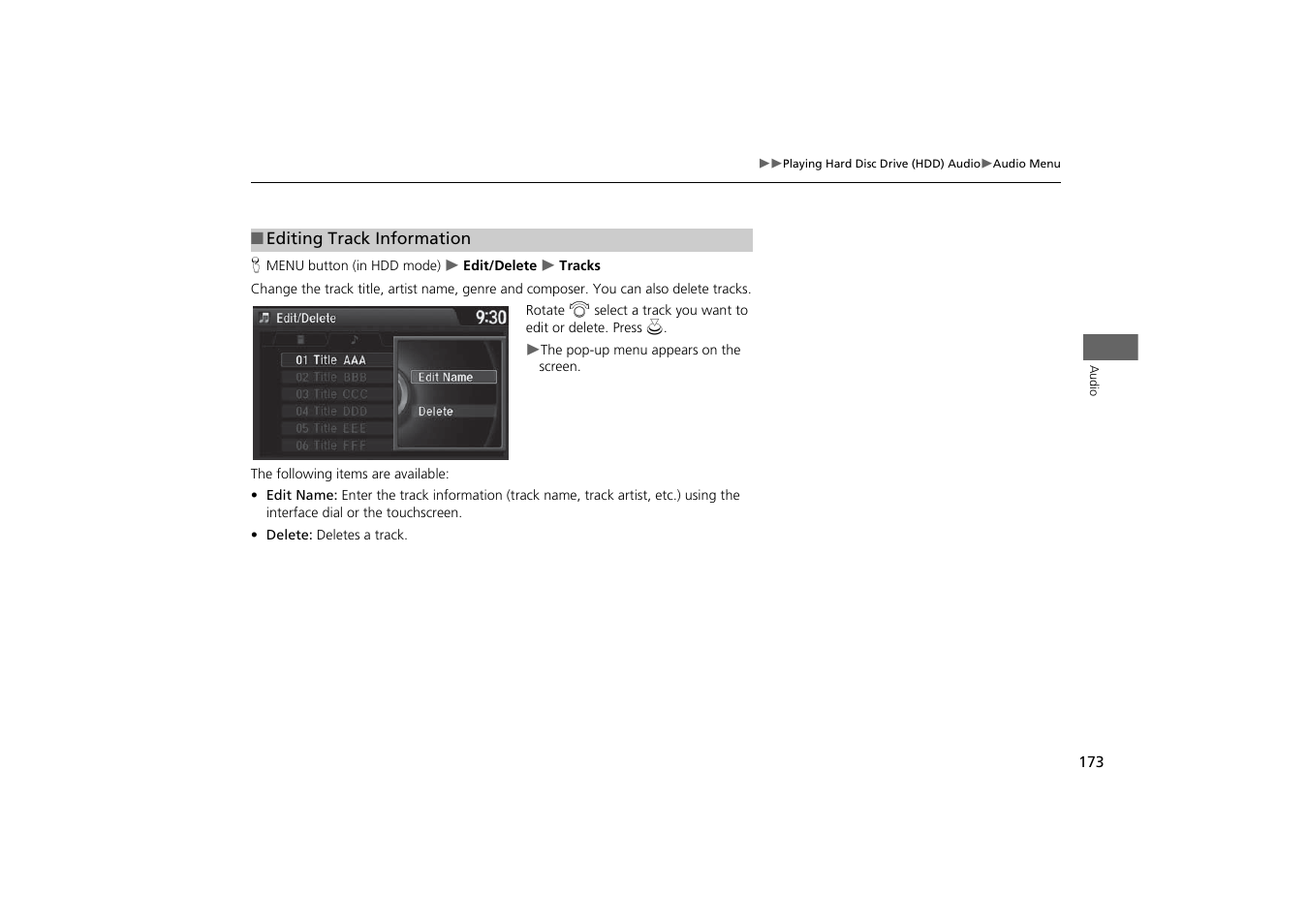 HONDA 2014 Odyssey - Navigation Manual User Manual | Page 174 / 327
