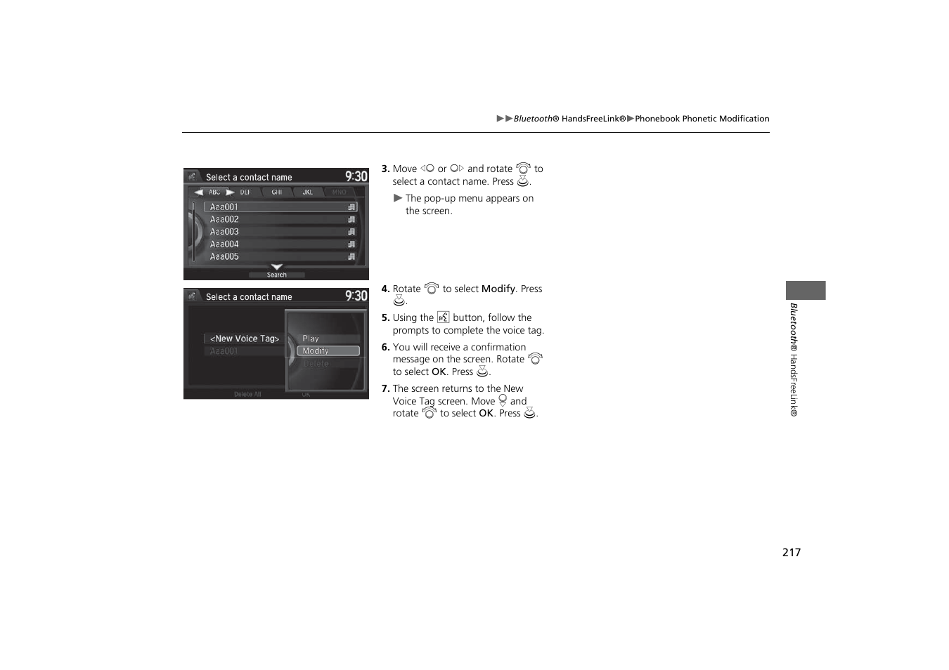 HONDA 2014 Odyssey - Navigation Manual User Manual | Page 218 / 327