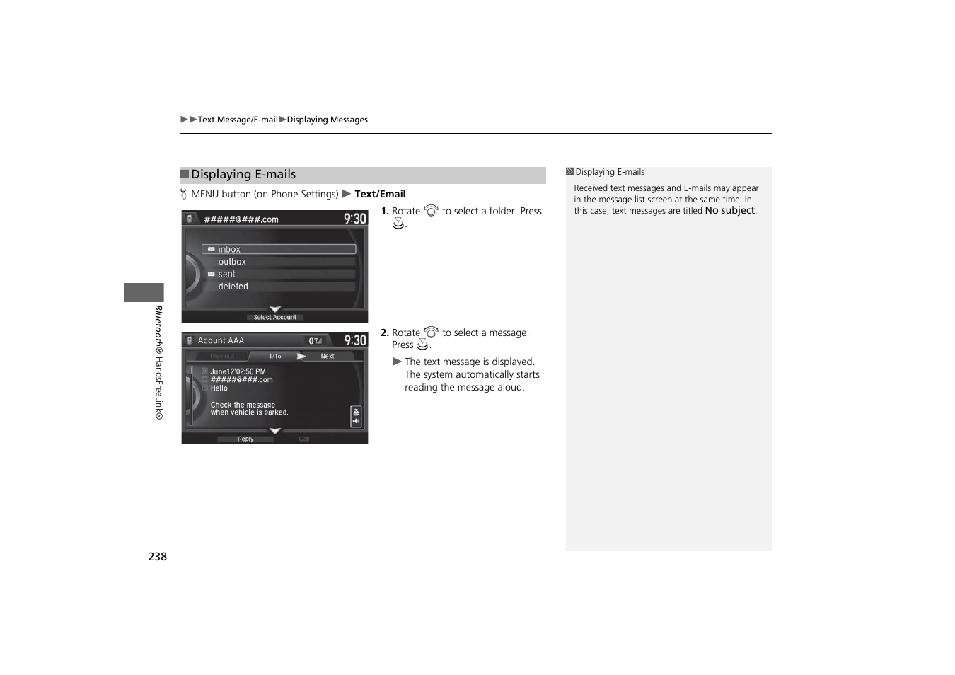 HONDA 2014 Odyssey - Navigation Manual User Manual | Page 239 / 327