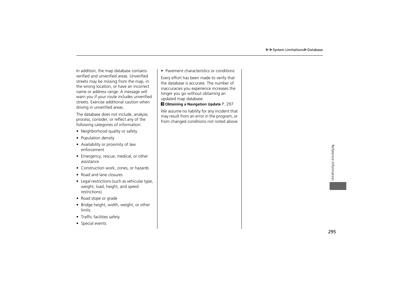 HONDA 2014 Odyssey - Navigation Manual User Manual | Page 296 / 327