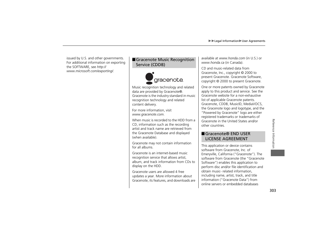 HONDA 2014 Odyssey - Navigation Manual User Manual | Page 304 / 327