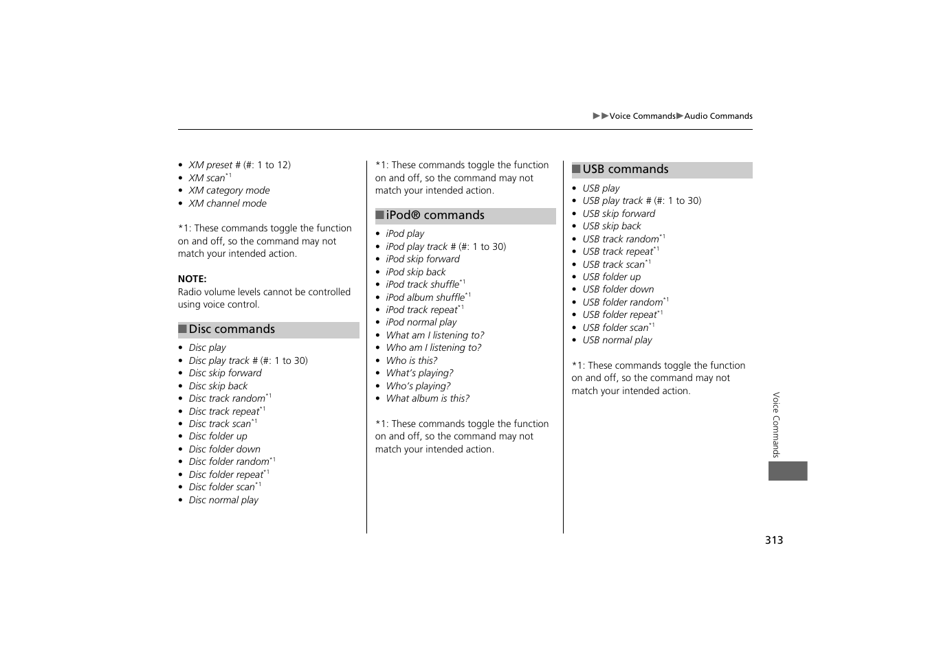 HONDA 2014 Odyssey - Navigation Manual User Manual | Page 314 / 327