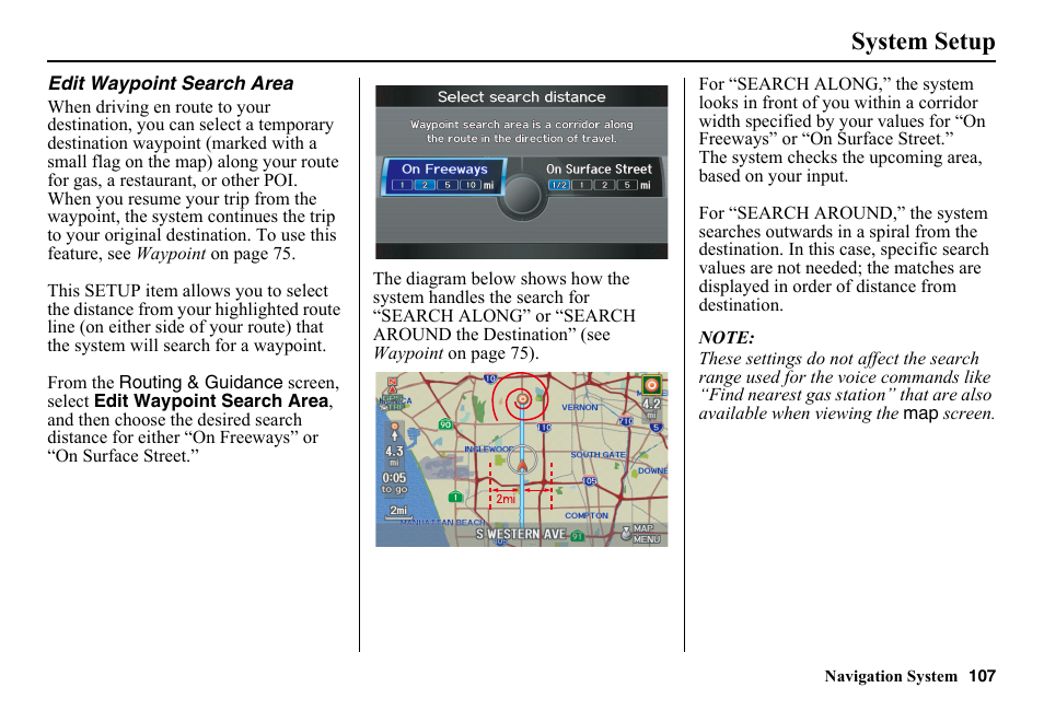 System setup | HONDA 2014 Pilot - Navigation Manual User Manual | Page 108 / 179
