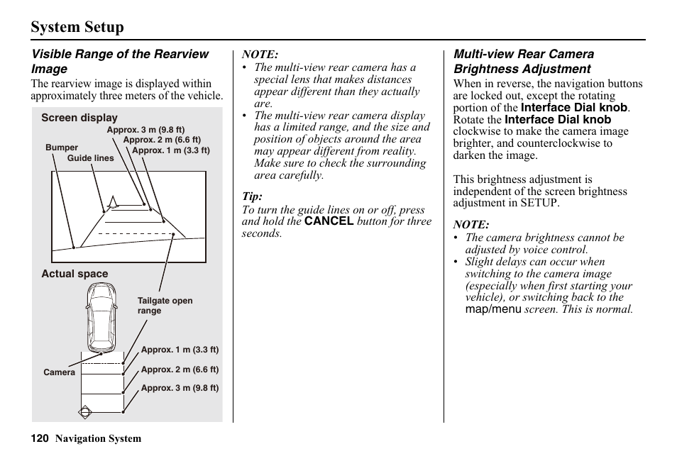 System setup | HONDA 2014 Pilot - Navigation Manual User Manual | Page 121 / 179
