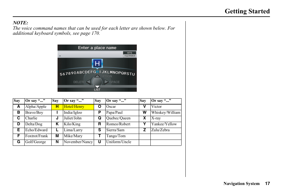 Getting started | HONDA 2014 Pilot - Navigation Manual User Manual | Page 18 / 179