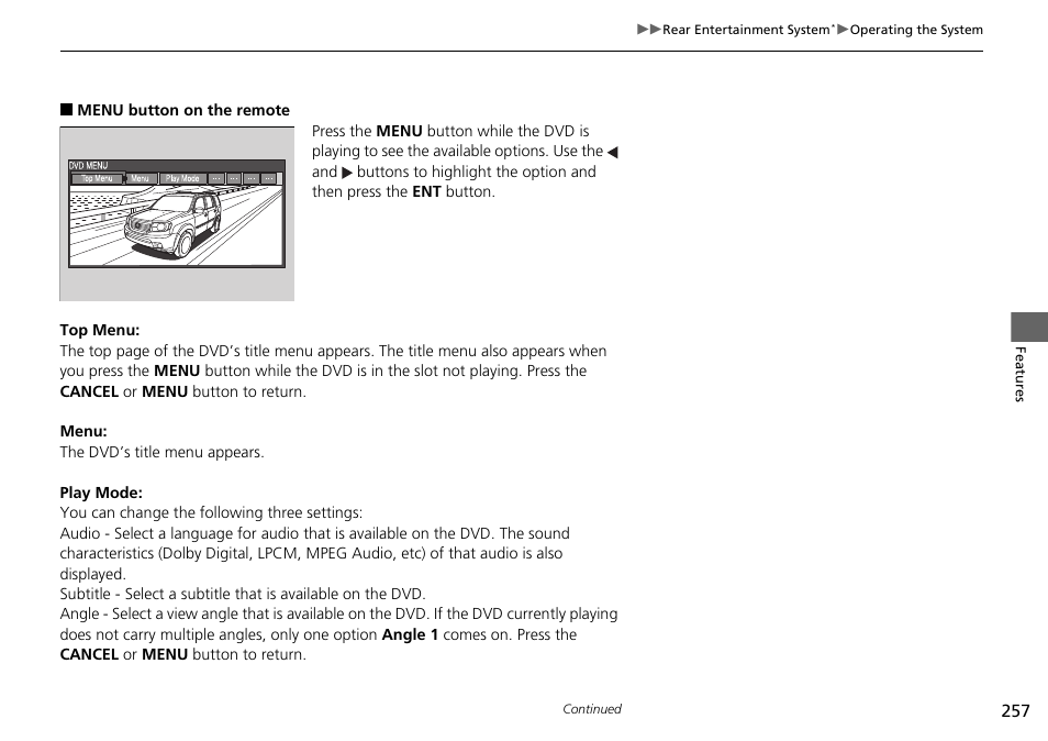 HONDA 2014 Pilot - Owner's Manual User Manual | Page 258 / 488