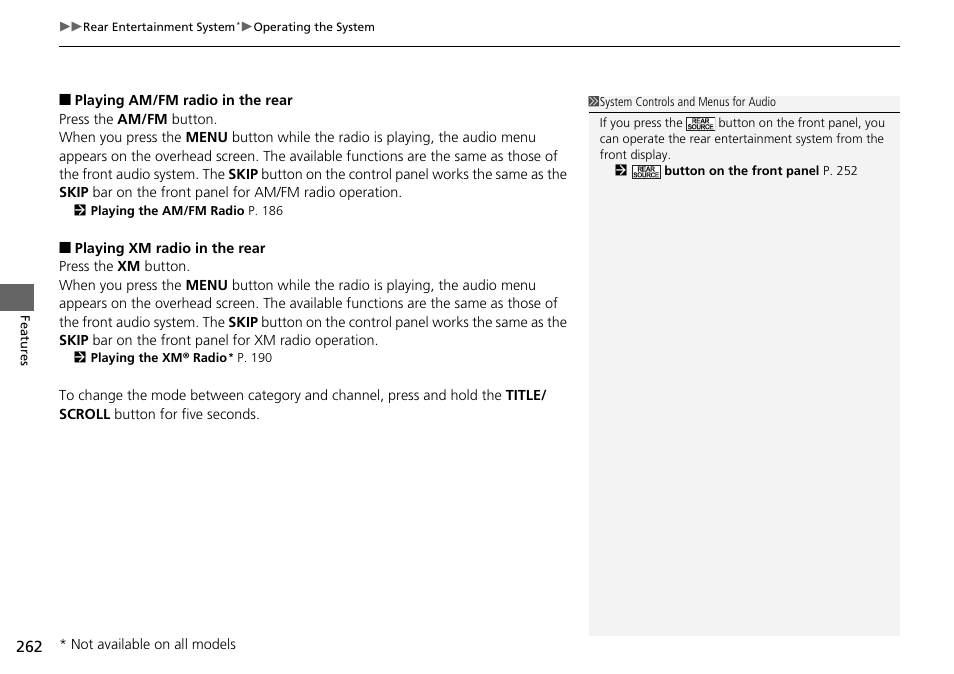 HONDA 2014 Pilot - Owner's Manual User Manual | Page 263 / 488