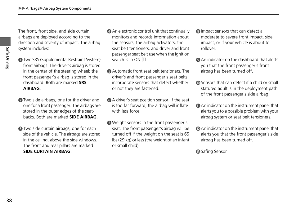 HONDA 2014 Pilot - Owner's Manual User Manual | Page 39 / 488